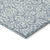 10' X 14' Denim Blue And Ivory Damask Washable Indoor Outdoor Area Rug