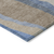 8' Taupe Tan And Blue Round Abstract Washable Indoor Outdoor Area Rug