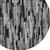 8' Gray And Black Round Striped Washable Indoor Outdoor Area Rug