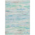 10' X 14' Teal Blue And Ivory Abstract Washable Indoor Outdoor Area Rug - Teal Blue, Ivory