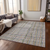 8' X 10' Ivory Pink And Copper Striped Washable Indoor Outdoor Area Rug