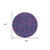 8' Navy Blue And Dark Pink Round Geometric Washable Indoor Outdoor Area Rug