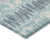 9' X 12' Teal Blue Aqua And Silver Striped Washable Indoor Outdoor Area Rug