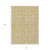 8' X 10' Gold And Ivory Geometric Washable Indoor Outdoor Area Rug