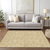 8' X 10' Gold And Ivory Geometric Washable Indoor Outdoor Area Rug