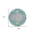 8' Teal Blue Round Floral Medallion Washable Indoor Outdoor Area Rug