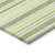 8' X 10' Green and Yellow Striped Washable Non Skid Indoor Outdoor Area Rug