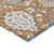 10' X 14' Copper Ivory And Gray Damask Washable Indoor Outdoor Area Rug