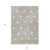 9' X 12' Ivory Brown And Gray Geometric Washable Indoor Outdoor Area Rug