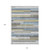10' X 14' Gray Denim Blue And Sky Blue Striped Washable Indoor Outdoor Area Rug