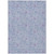 10' X 14' Sky Blue And Purple Floral Washable Indoor Outdoor Area Rug