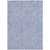 10' X 14' Sky Blue And Purple Floral Washable Indoor Outdoor Area Rug