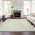 8' X 10' Artichoke Green And Ivory Geometric Washable Indoor Outdoor Area Rug