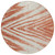 8' Salmon And Ivory Round Abstract Washable Indoor Outdoor Area Rug Transitional Style - Salmon, Ivory Color