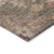 8' Brown Tan And Terra Cotta Round Floral Washable Indoor Outdoor Area Rug