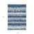 8' X 10' Blue Gray And Ivory Striped Washable Indoor Outdoor Area Rug