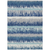 8' X 10' Blue Gray And Ivory Striped Washable Indoor Outdoor Area Rug