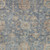 8' X 10' Denim Blue Brown And Beige Damask Washable Indoor Outdoor Area Rug