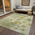 9' X 12' Sage Fern Green And Ivory Floral Washable Indoor Outdoor Area Rug - Sage, Fern Green, Ivory