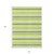 10' X 14' Green and Yellow Striped Washable Non Skid Indoor Outdoor Area Rug
