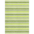 10' X 14' Green and Yellow Striped Washable Non Skid Indoor Outdoor Area Rug