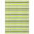 10' X 14' Green and Yellow Striped Washable Non Skid Indoor Outdoor Area Rug