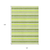 10' X 14' Green and Yellow Striped Washable Non Skid Indoor Outdoor Area Rug