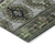 9' X 12' Fern Green Taupe And Ivory Tribal Washable Indoor Outdoor Area Rug