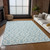 9' X 12' Sky Blue And Ivory Geometric Washable Indoor Outdoor Area Rug Transitional Style - Sky Blue, Ivory Color