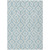 9' X 12' Sky Blue And Ivory Geometric Washable Indoor Outdoor Area Rug Transitional Style - Sky Blue, Ivory Color
