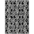 9' X 12' Black And Gray Abstract Washable Indoor Outdoor Area Rug