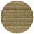 8' Brown Beige And Chocolate Round Striped Washable Indoor Outdoor Area Rug
