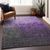 8' X 10' Purple And Dark Gray Ombre Washable Indoor Outdoor Area Rug