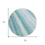 8' Teal Blue Turquoise And Aqua Round Striped Washable Indoor Outdoor Area Rug
