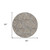 8' Gray Silver And Taupe Round Floral Washable Indoor Outdoor Area Rug