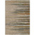 10' X 14' Taupe Copper And Green Striped Washable Indoor Outdoor Area Rug