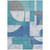 8' X 10' Teal Blue And Ivory Geometric Washable Indoor Outdoor Area Rug - Teal Blue, Ivory