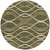 8' Olive Green Fern Green And Ivory Round Abstract Washable Indoor Outdoor Area Rug