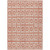 9' X 12' Salmon And Ivory Geometric Washable Indoor Outdoor Area Rug - 880016829389