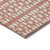 9' X 12' Salmon And Ivory Geometric Washable Indoor Outdoor Area Rug Transitional Style - Salmon, Ivory Color