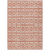 9' X 12' Salmon And Ivory Geometric Washable Indoor Outdoor Area Rug
