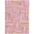 10' X 14' Blush Ivory And Orange Geometric Washable Indoor Outdoor Area Rug