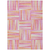 10' X 14' Blush Ivory And Orange Geometric Washable Indoor Outdoor Area Rug