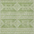 10' X 14' Green And Ivory Southwestern Washable Indoor Outdoor Area Rug