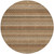 8' Orange And Copper Round Striped Washable Indoor Outdoor Area Rug