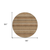 8' Orange And Copper Round Striped Washable Indoor Outdoor Area Rug