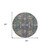 8' Green Navy Blue And Ivory Round Oriental Washable Indoor Outdoor Area Rug