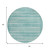 8' Aqua And Ivory Round Striped Washable Indoor Outdoor Area Rug