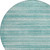 8' Aqua And Ivory Round Striped Washable Indoor Outdoor Area Rug