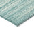 8' Aqua And Ivory Round Striped Washable Indoor Outdoor Area Rug